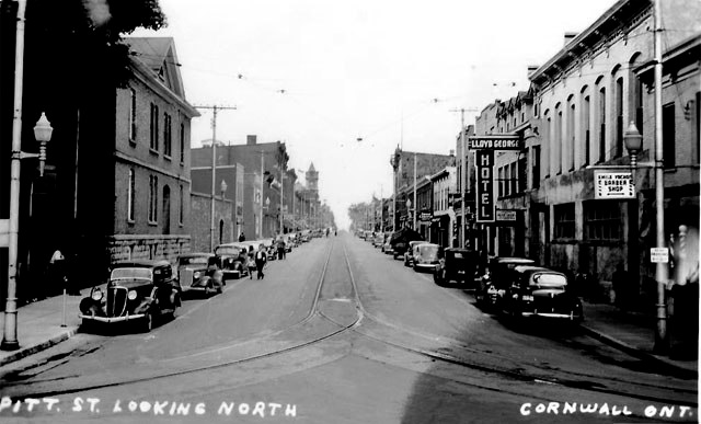 Pitt Street opposite the Court House, Cornwall, Ontario