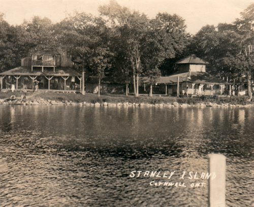 Cottages on Stanley Island, near Cornwall, Ontario