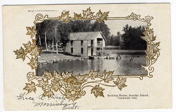 The Bathing House on Stanley Island, Cornwall, Ontario