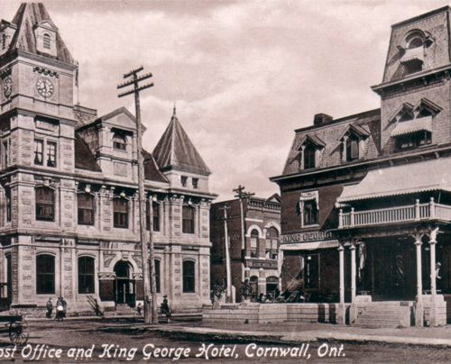 Cornwall Post Office and King George Hotel. Ontario