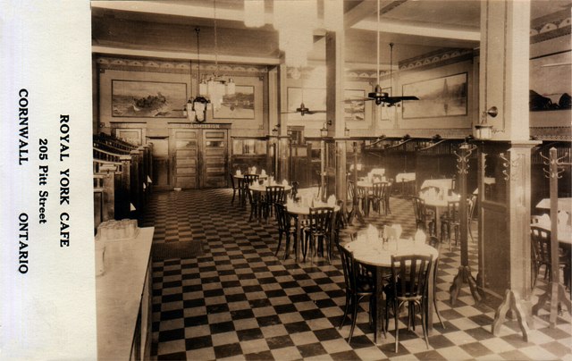 Interior of the Royal York Cafe, 205 Pitt Street, Cornwall, Ontario