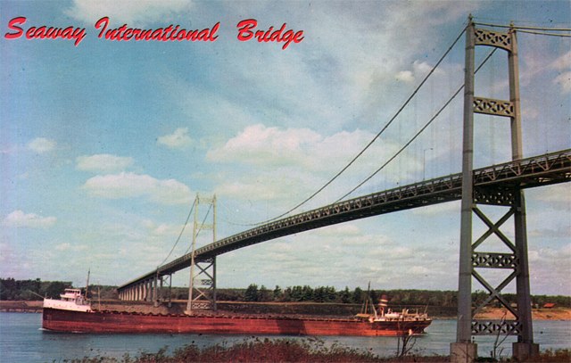 The American span of the Seaway International Bridge. Cornwall, Ontario