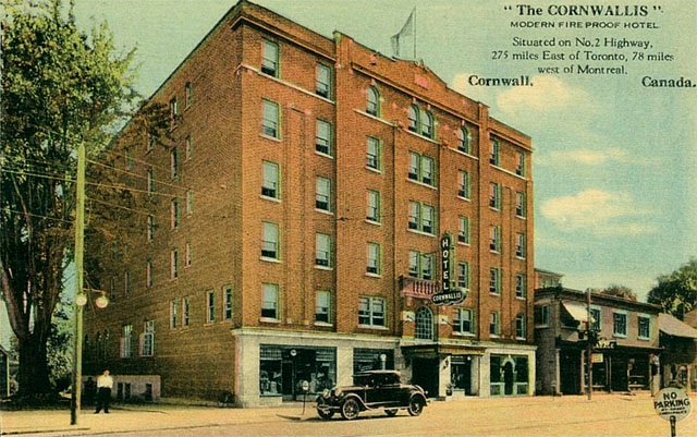 The Cornwallis Hotel was designed by William Cavin Beattie in 1927. Cornwall, Ontario