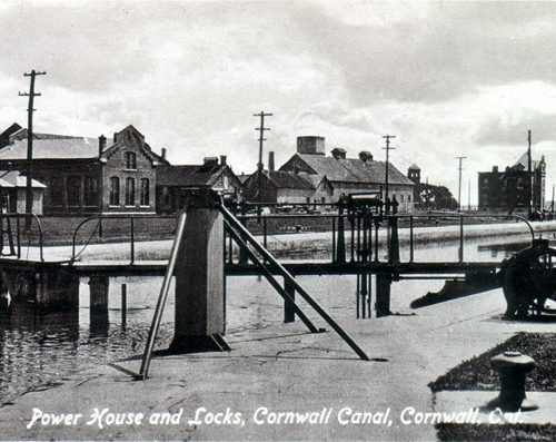 Power House and Locks, Cornwall Canal. Ontario. Canada