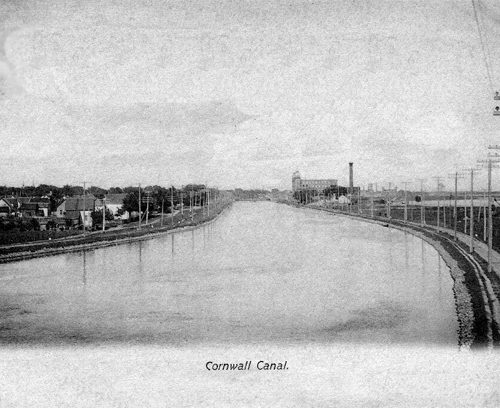 Cornwall Canal near Cumberland Street. Ontario