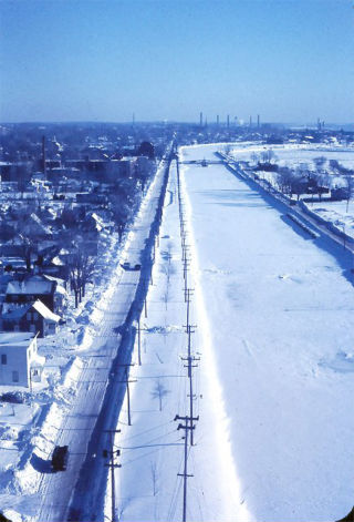 Frozen Canal. Cornwall, Ontario