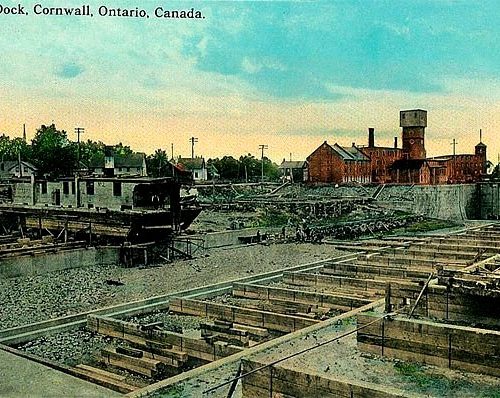 Colourized version of the previous card. Cornwall, Ontario