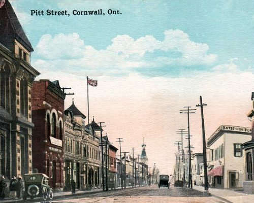 Cornwall, Ontario. Fires of 1933. The west side of Pitt Street before the fire