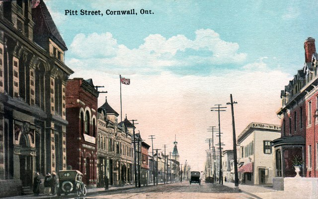 Cornwall, Ontario. Fires of 1933. The west side of Pitt Street before the fire