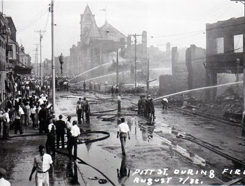 Cornwall, Ontario downtown fires of 1933. Crowd Control