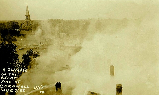 Cornwall, Ontario. Fires of 1933. Many volunteered to help