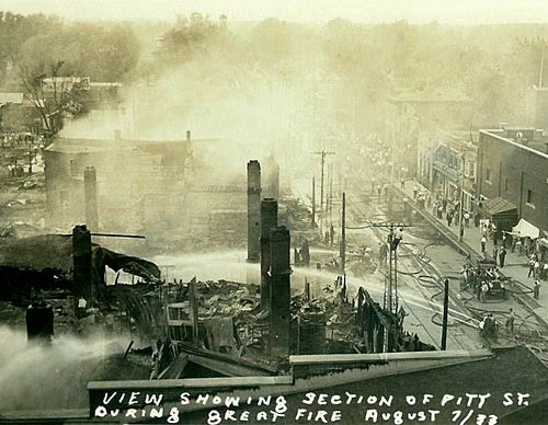 Cornwall, Ontario. Fires in 1933. Many volunteered to help