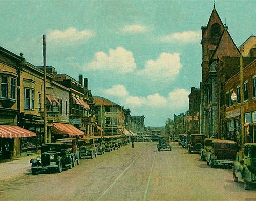 Cornwall, Ontario. Rebuilt streetscape after fires of 1933.