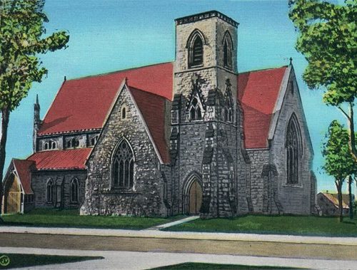 Colourized Trinity Anglican Church.