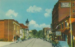 The Capitol Theatre, Looking east, Second Street with the Cornwallis Hotel (right) and Capitol Theatre (left)