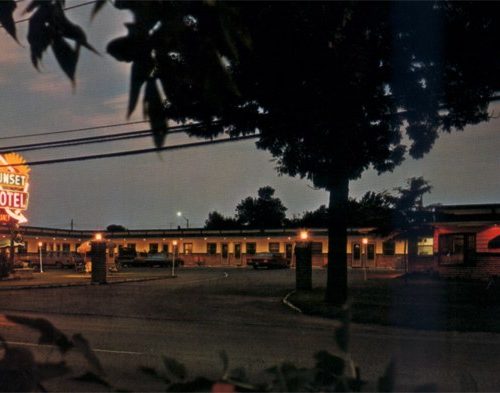 Sunset Motel Night View, Cornwall, Ontario