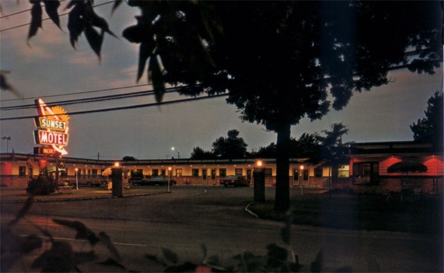 Sunset Motel Night View, Cornwall, Ontario