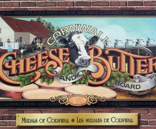 Commemorative paintings on the sides of several local buildings, Cornwall, Ontario, Cornwall Cheese & Butter Board