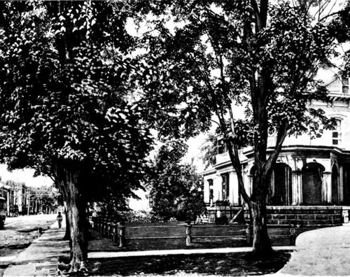 Looking west along Second Street the Nazareth Orphanage on right, Cornwall, Ontario