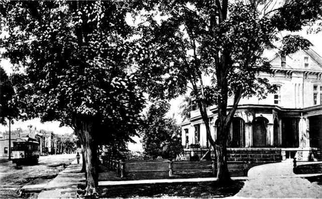 Looking west along Second Street the Nazareth Orphanage on right, Cornwall, Ontario