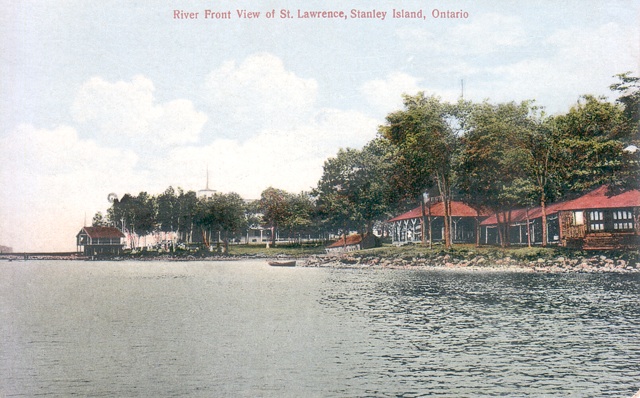 River Front View of Stanley Island, near Cornwall, Ontario