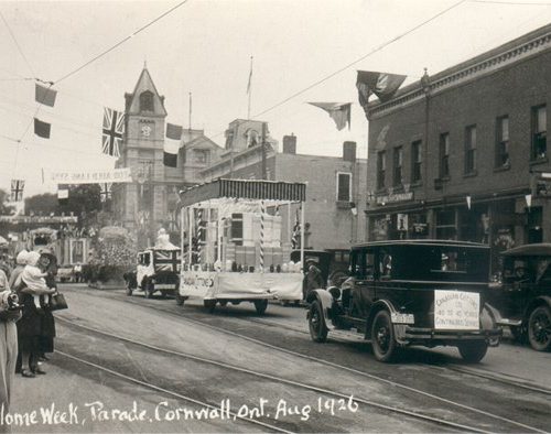 1926 Old Home Week Parade in front of the Orphanage. Cornwall, Ontario