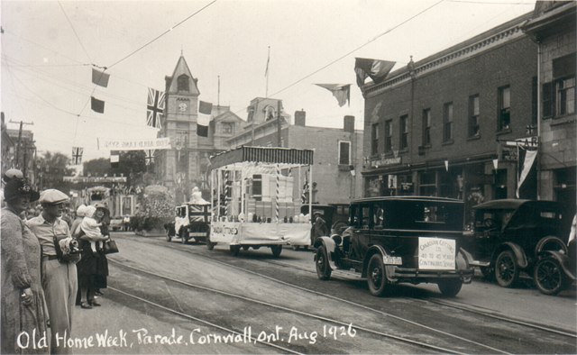 1926 Old Home Week Parade in front of the Orphanage. Cornwall, Ontario