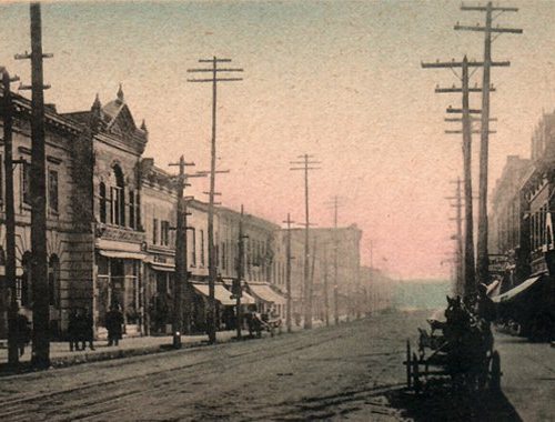 1910 early morning on Pitt Street. Cornwall, Ontario