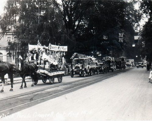 1926 Old Home Week Parade in front of the Orphanage. Cornwall, Ontario