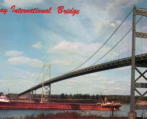 The American span of the Seaway International Bridge. Cornwall, Ontario