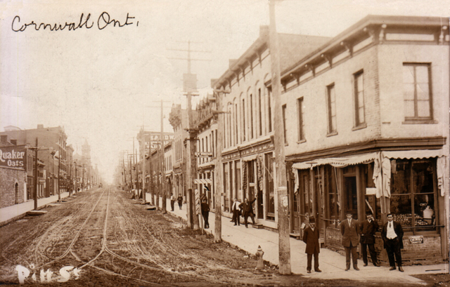 An early photo of Pitt Street, Cornwall, Ontario