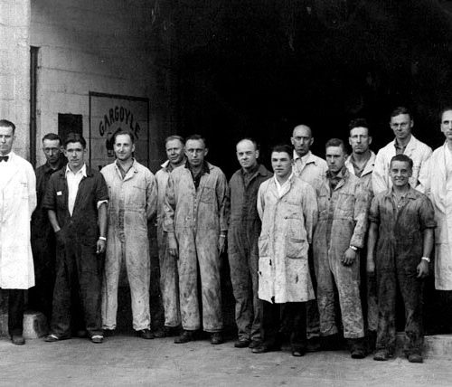 Photo of the staff at Cornwall Motor Sales, 1934. Cornwall, Ontario