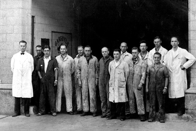 Photo of the staff at Cornwall Motor Sales, 1934. Cornwall, Ontario