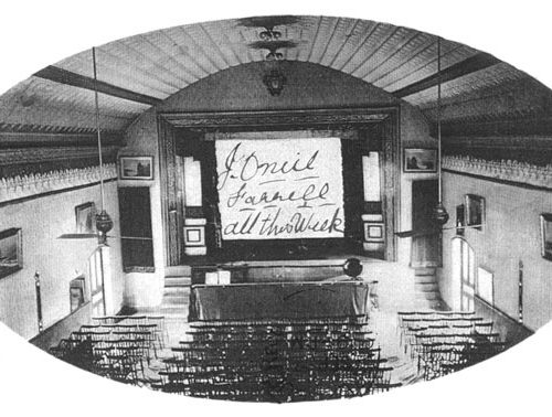 Interior of the Wonderland Moving Picture Theatre near Pitt and Third Streets. Cornwall, Ontario