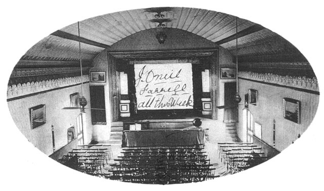 Interior of the Wonderland Moving Picture Theatre near Pitt and Third Streets. Cornwall, Ontario