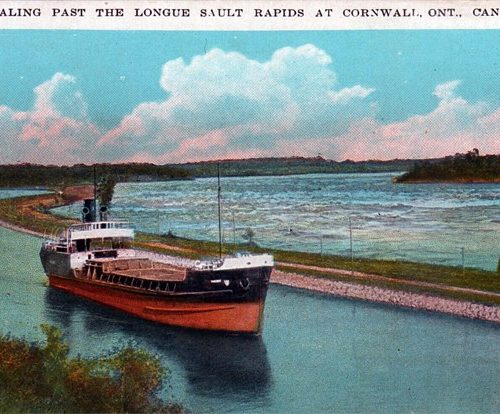 The canal bypassed the Long Sault Rapids. Cornwall, Ontario