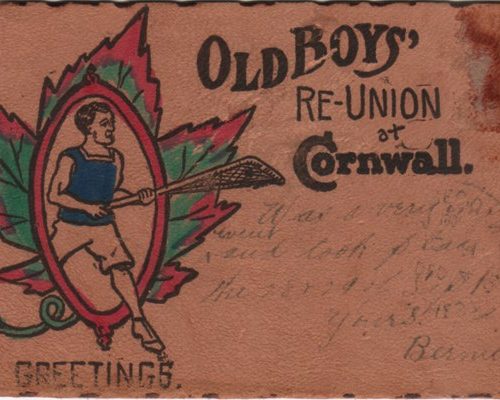 Old Boys’ Re-unions were popular events in many communities in the early 1900s. Cornwall, Ontario