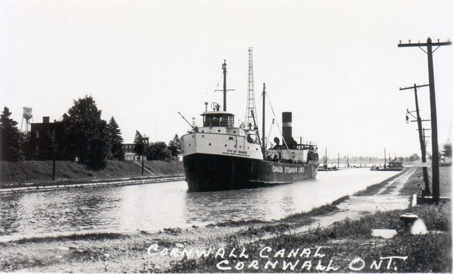 The Cornwall Canal. Ontario