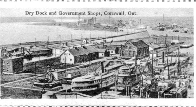 Very busy dry docks. Cornwall, Ontario