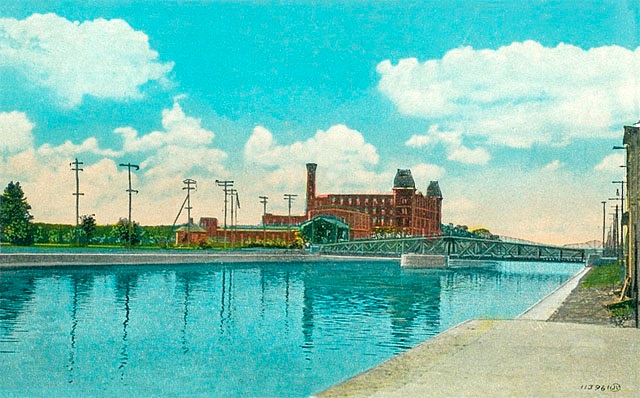 The swing bridge at the bottom of Augustus Street. Cornwall, Ontario